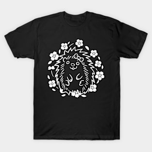 White outline - Pretty Babygirl Hedgehog T-Shirt